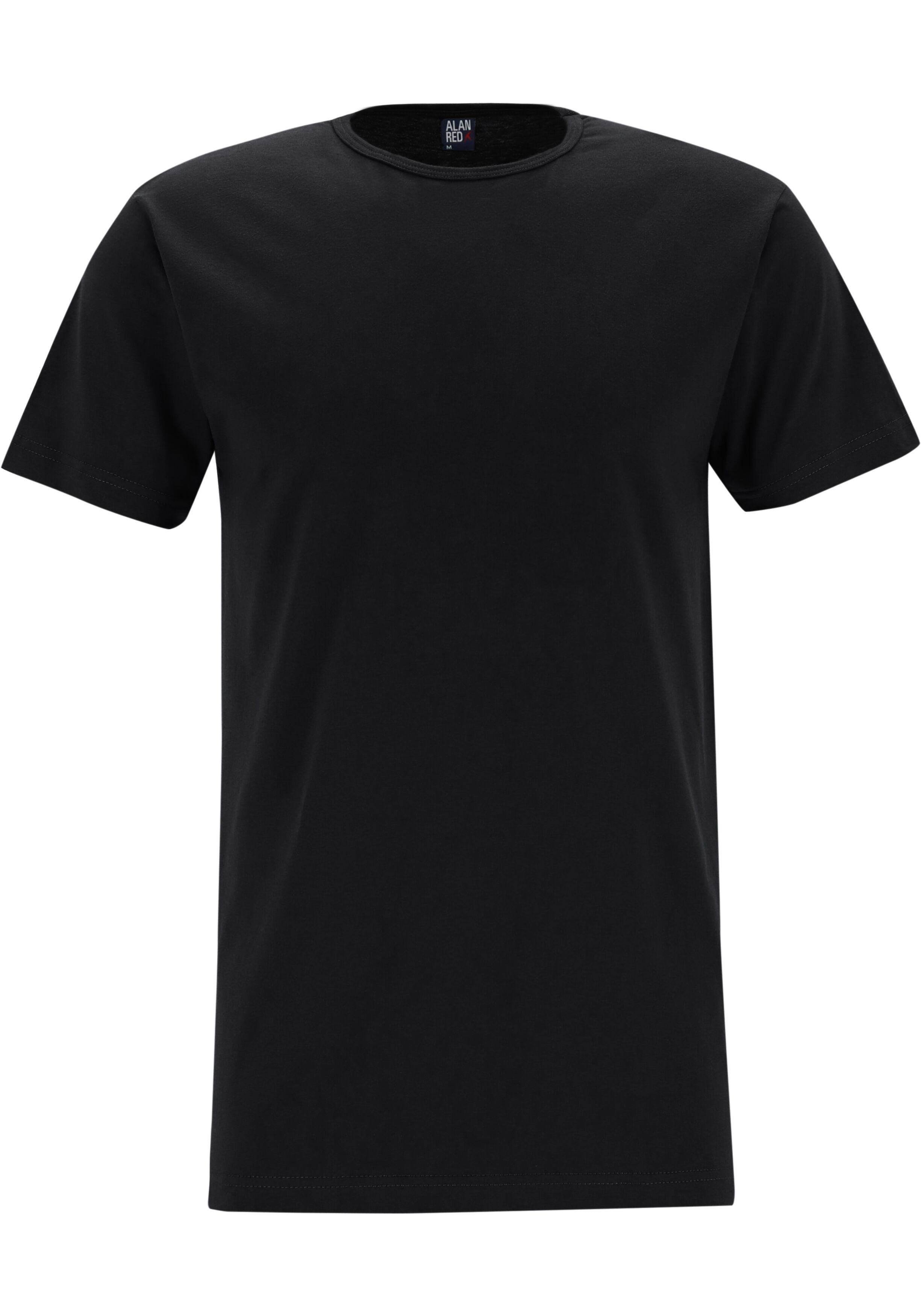 ALAN RED T-shirt Derby (2-pack), O-hals, zwart